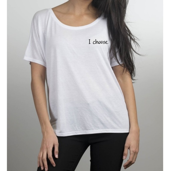 Le Motto "I choose" flowy sleeve tee shirt - Picture 1 of 5